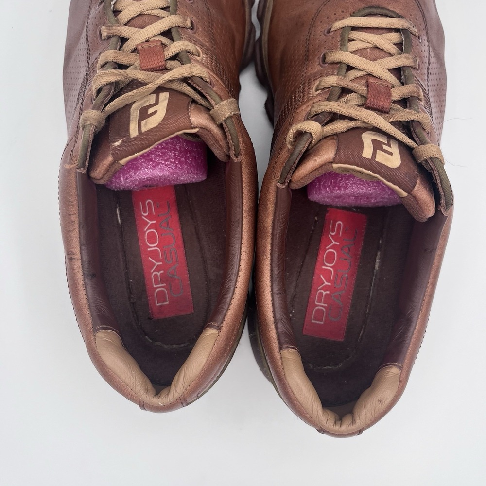 FootJoy Casual‎ Brown Leather Golf Shoes Men's Size 11.5M Spikeless Comfort - Picture 5 of 7